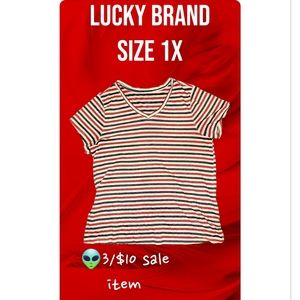 👽Lucky brand 1X Striped woman's shirt